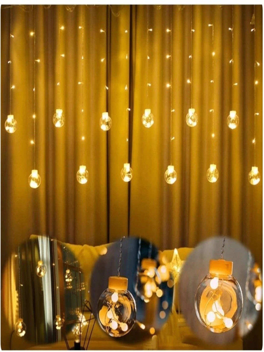 

ENORMITY Yellow Bulb Shape String Lights