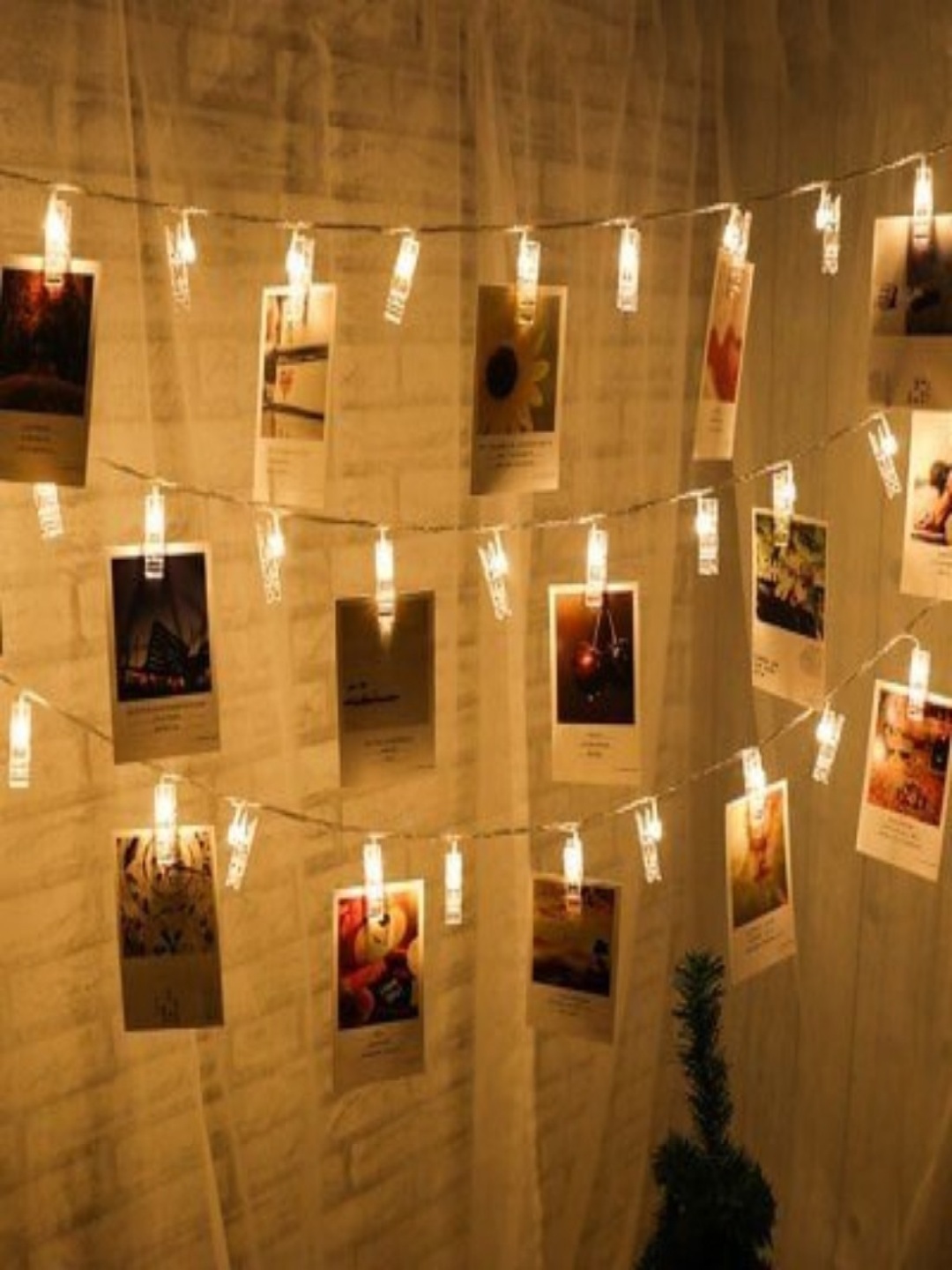 

SPARK WORLD Yellow Photo Clip-Shape Shape String Lights