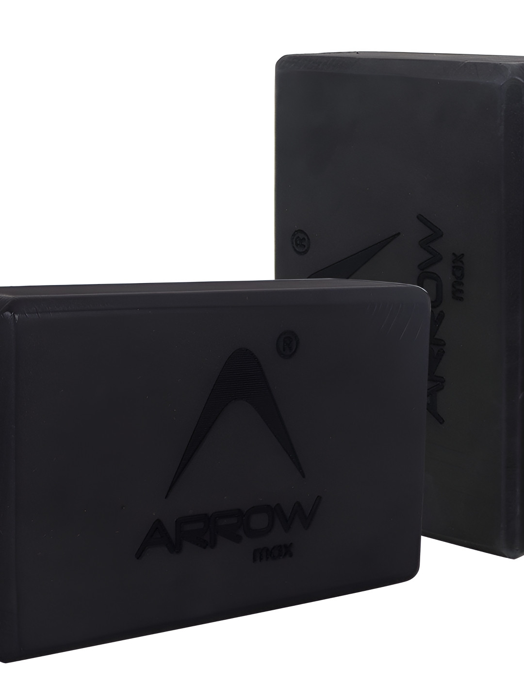 

ARROWMAX Black 2 Pieces Brand Logo Printed Yoga Brick Blocks