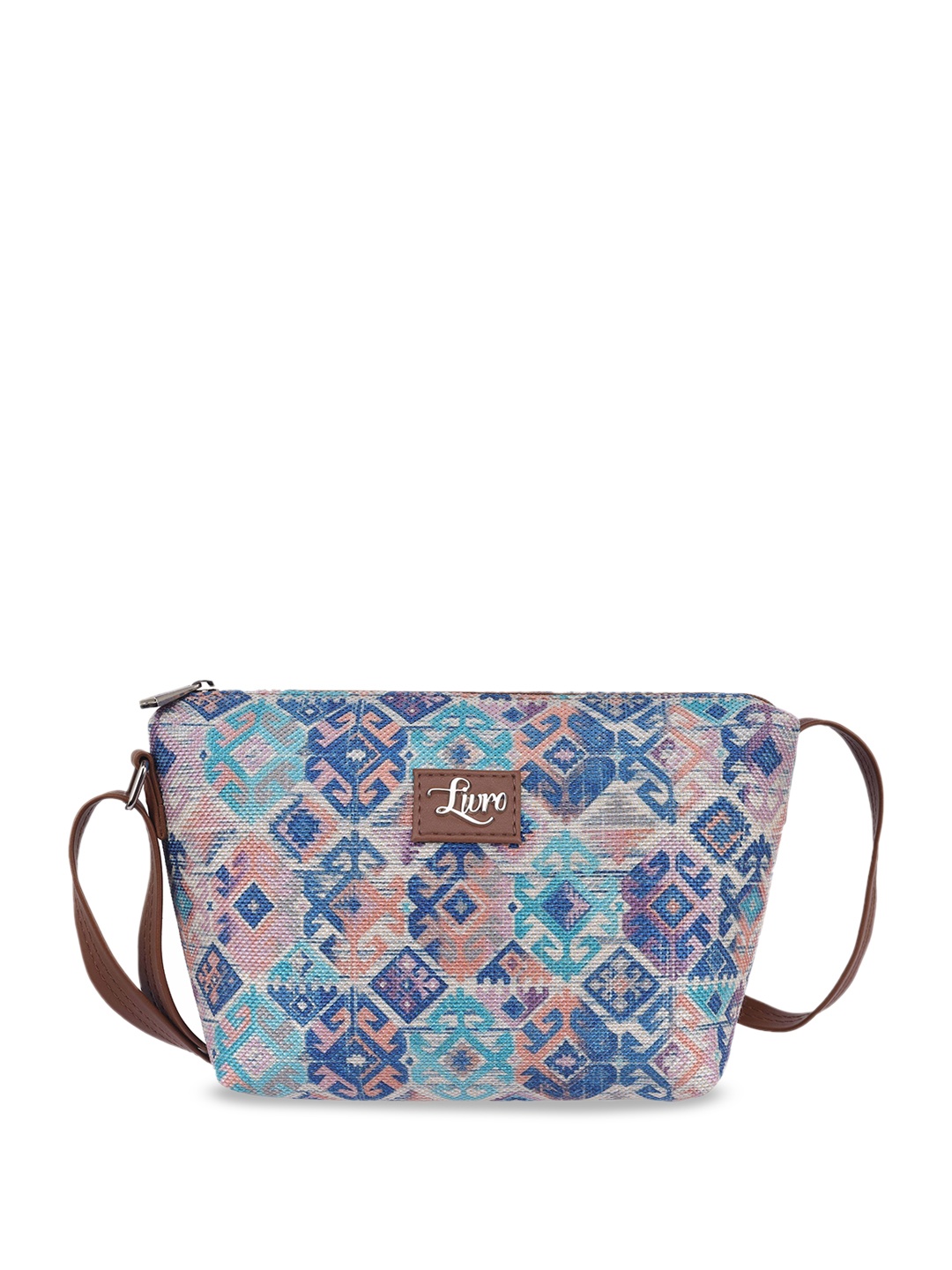 

LIVRO Floral Structured Sling Bag, Brown