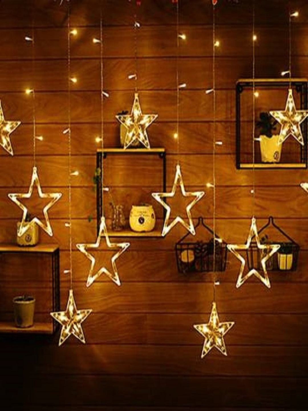 

SPARK WORLD Yellow 138 Star Shaped LED String Lights