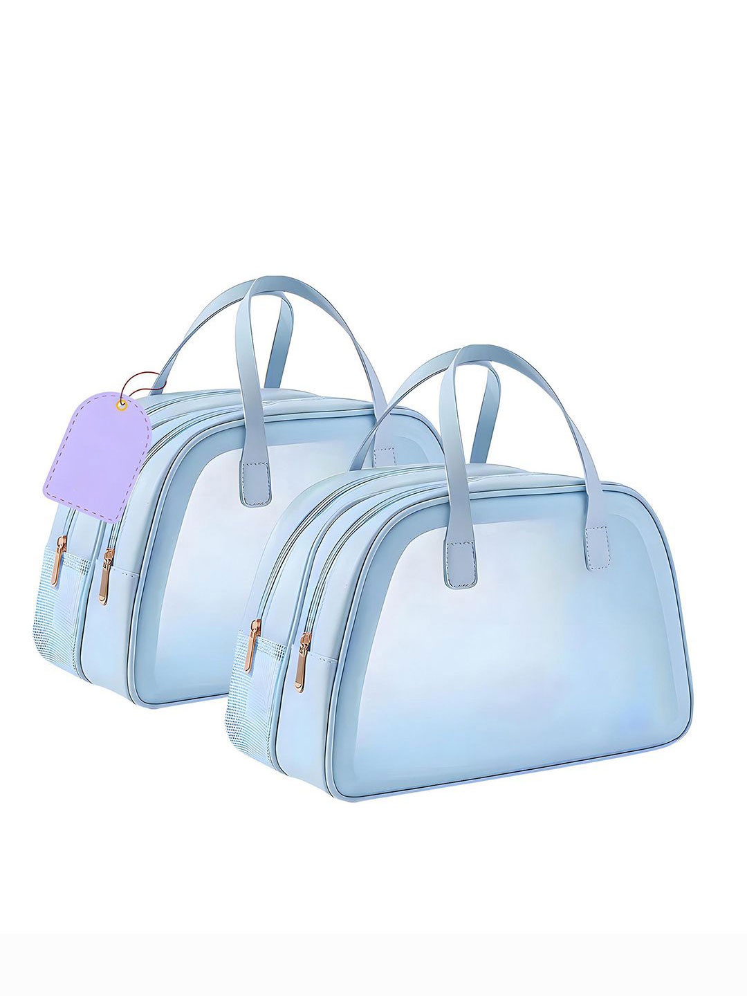 

Kuber Industries Pack Of 2 Waterproof Cosmetic Bag, Blue