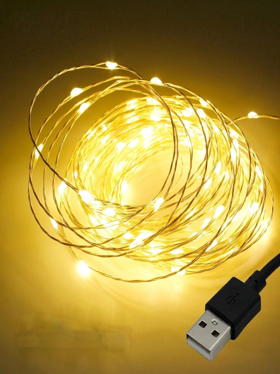 

SPARK WORLD 50 Rice Shaped LED String Lights, Yellow