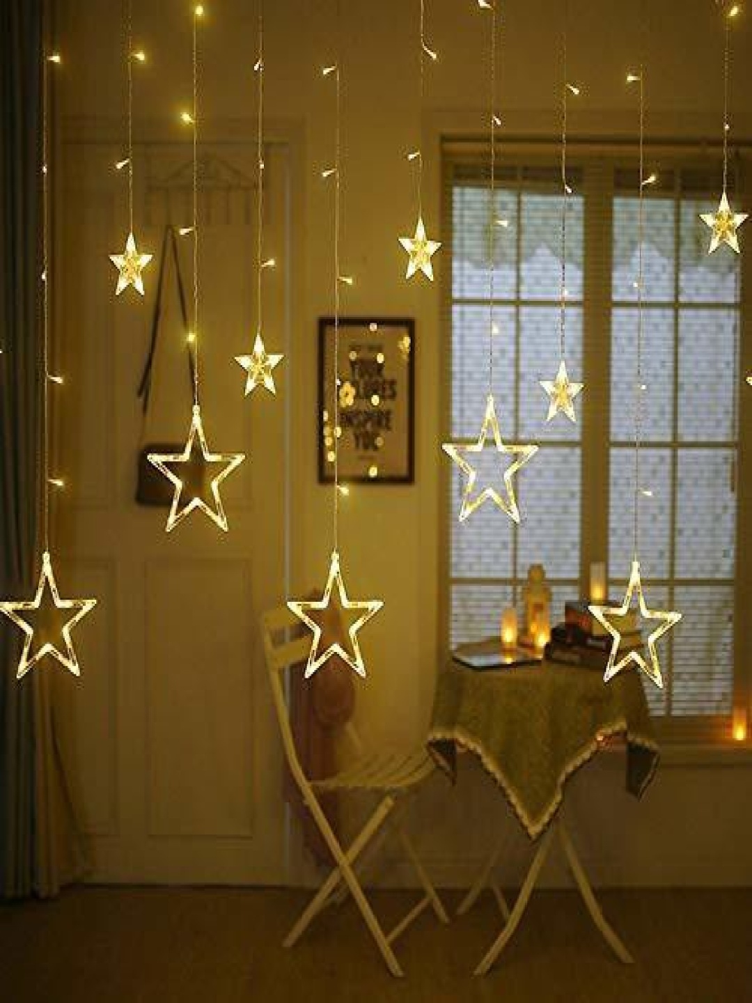 

ENORMITY White Star Shape String Lights