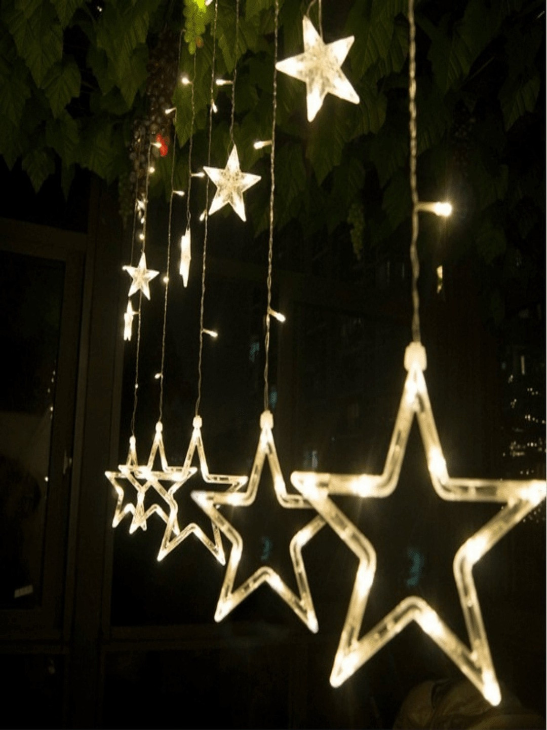 

SPARK WORLD Gold Toned Star Shape String Lights