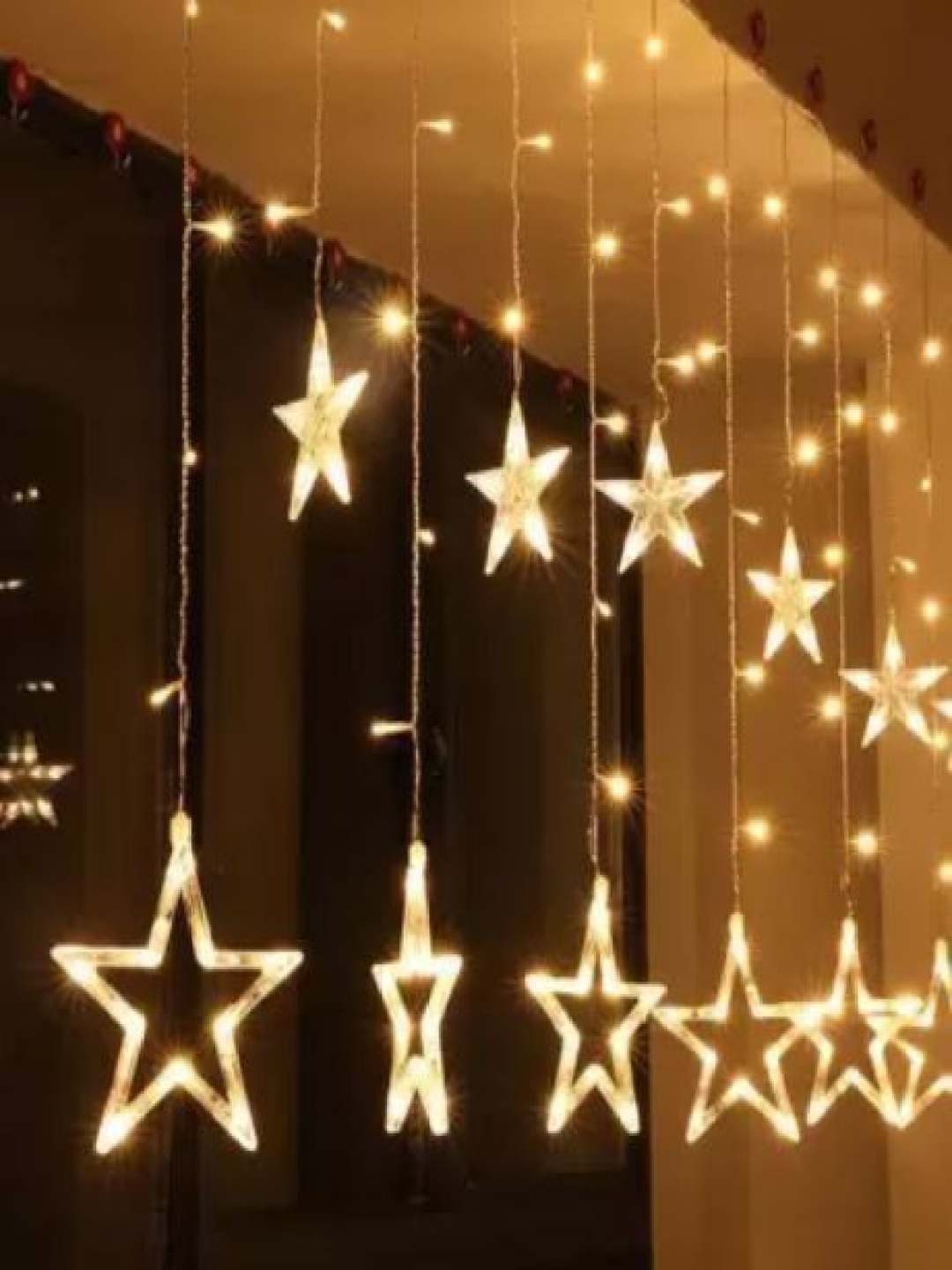 

SPARK WORLD Yellow Star-Shaped String Lights