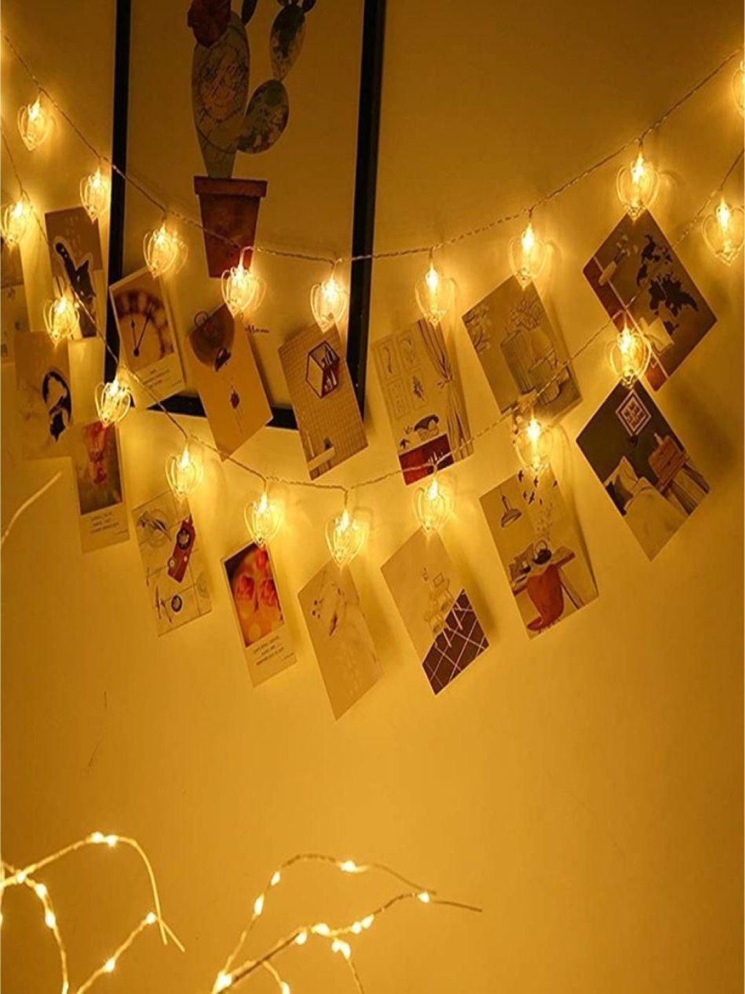 

SPARK WORLD Yellow Photo Clip Shaped Bulb String Lights