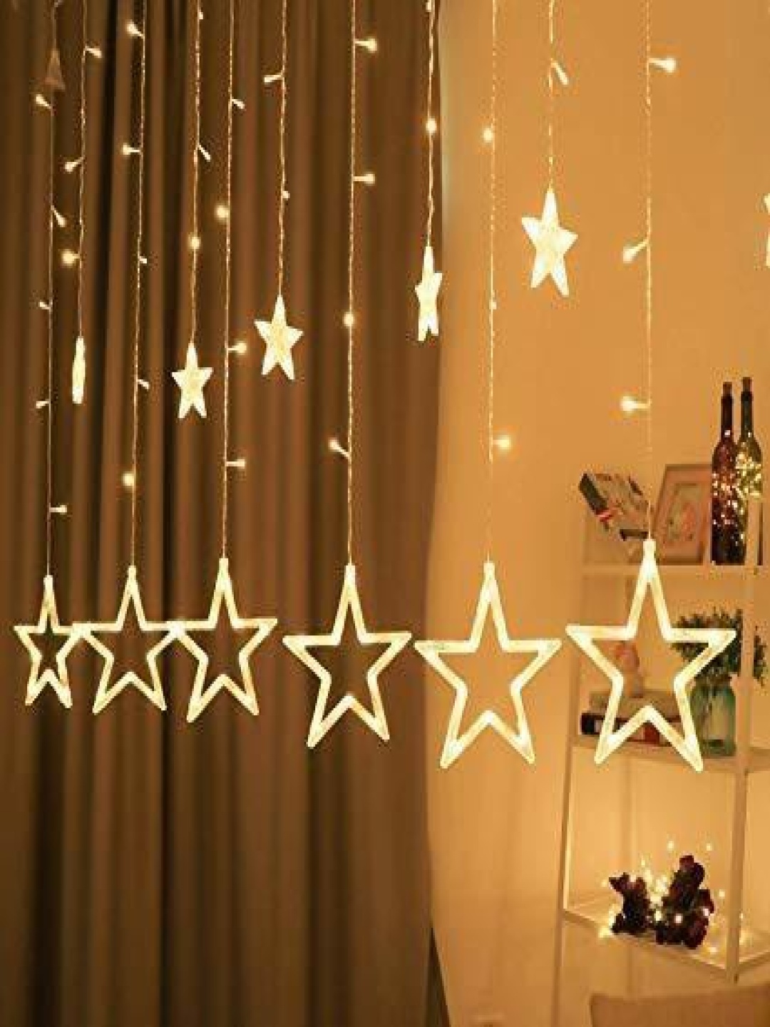 

ENORMITY Yellow Star Shape String Lights, White