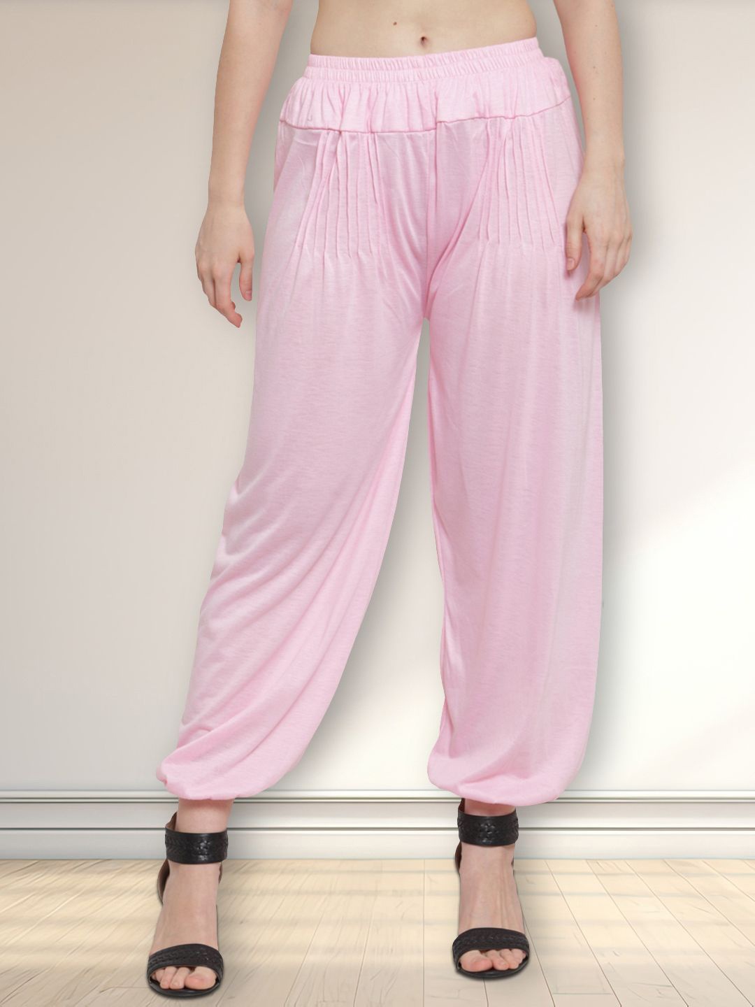 

Jinfo Women Solid Harem Pant, Pink