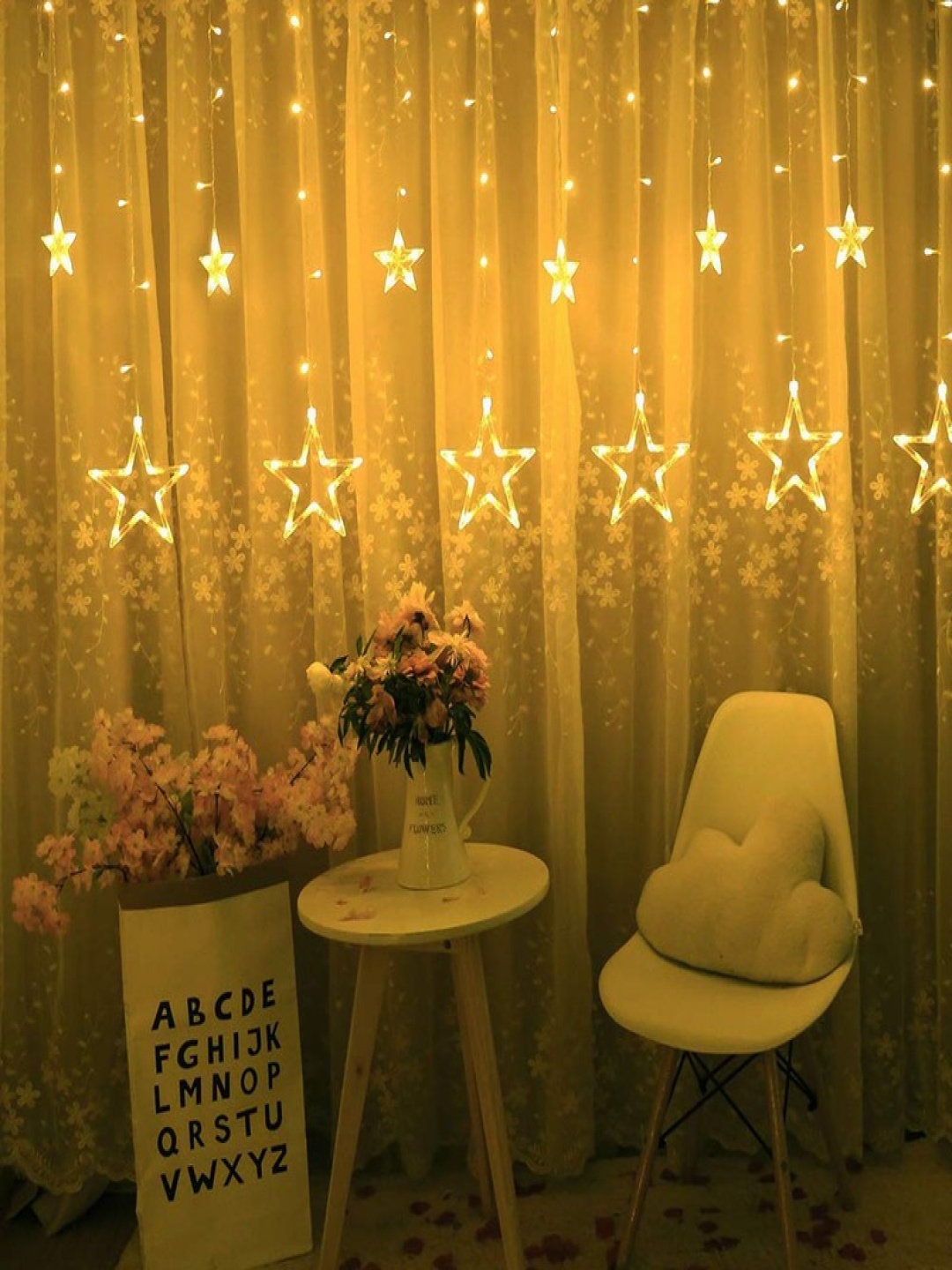 

SPARK WORLD Yellow Star Shape String Lights