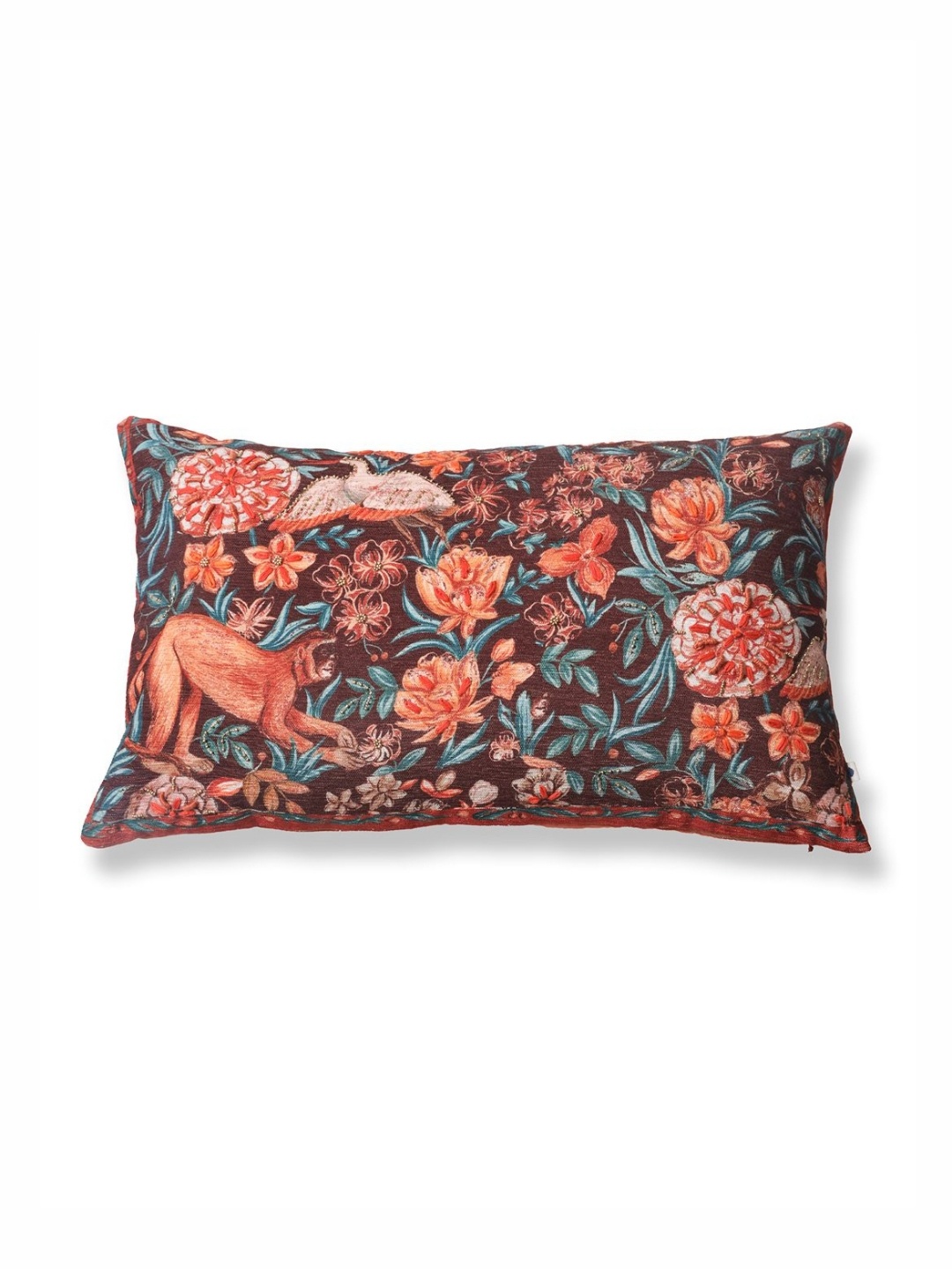 

ONSETHOMES Rust Embellished Rectangle Cushion Covers