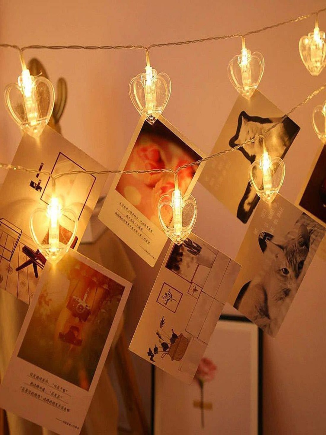 

SPARK WORLD Yellow Heart Shape String Lights