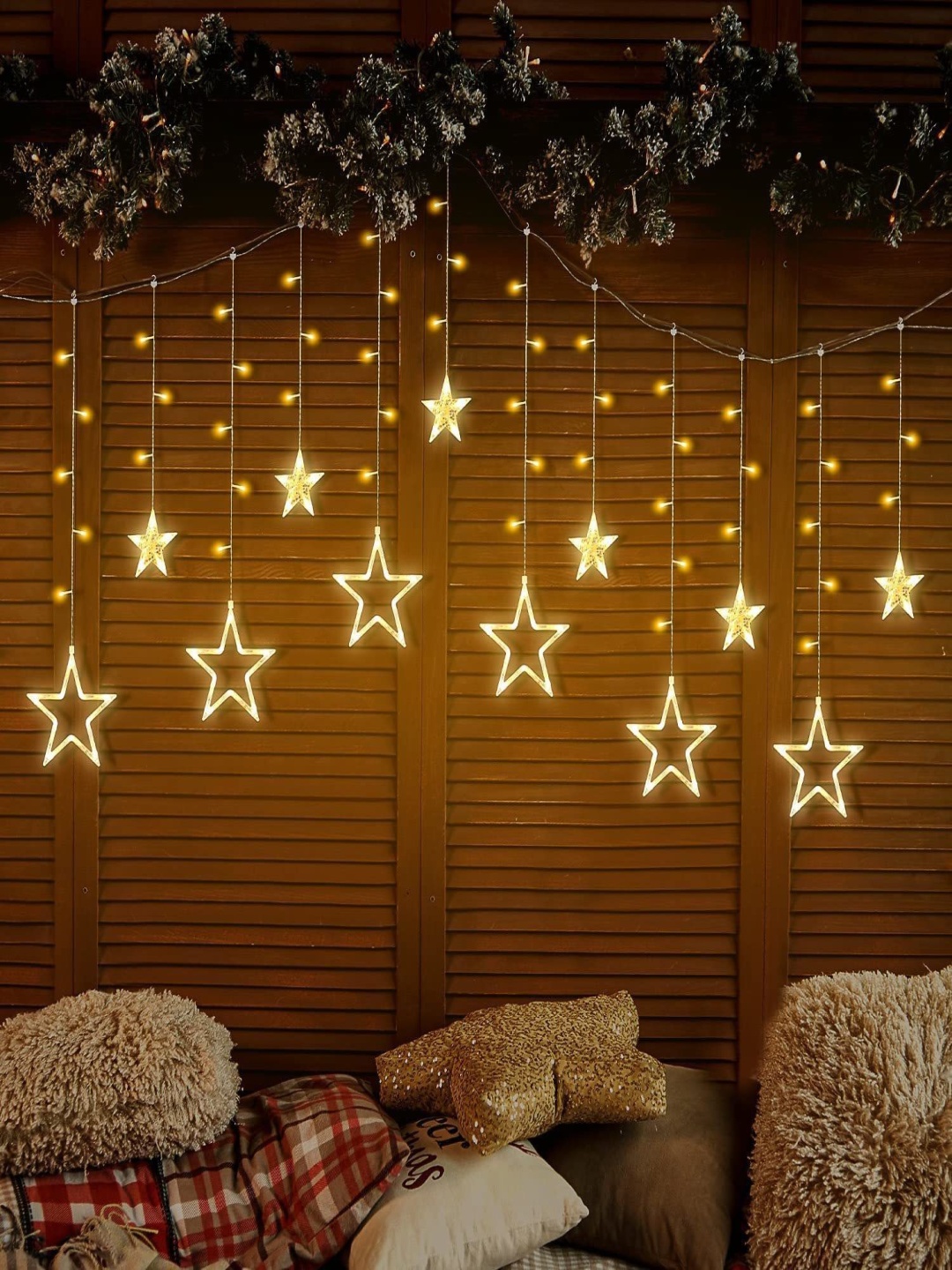 

SPARK WORLD Yellow Star-Shaped String Lights