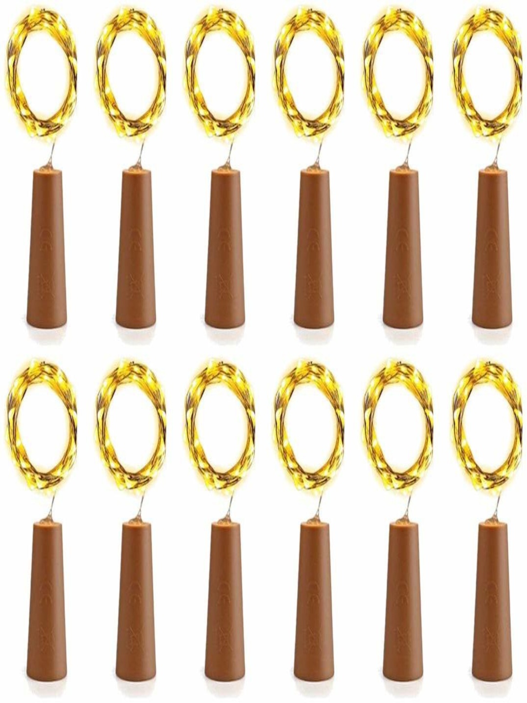 

SPARK WORLD Yellow 12 Pieces Rice Shape String Lights