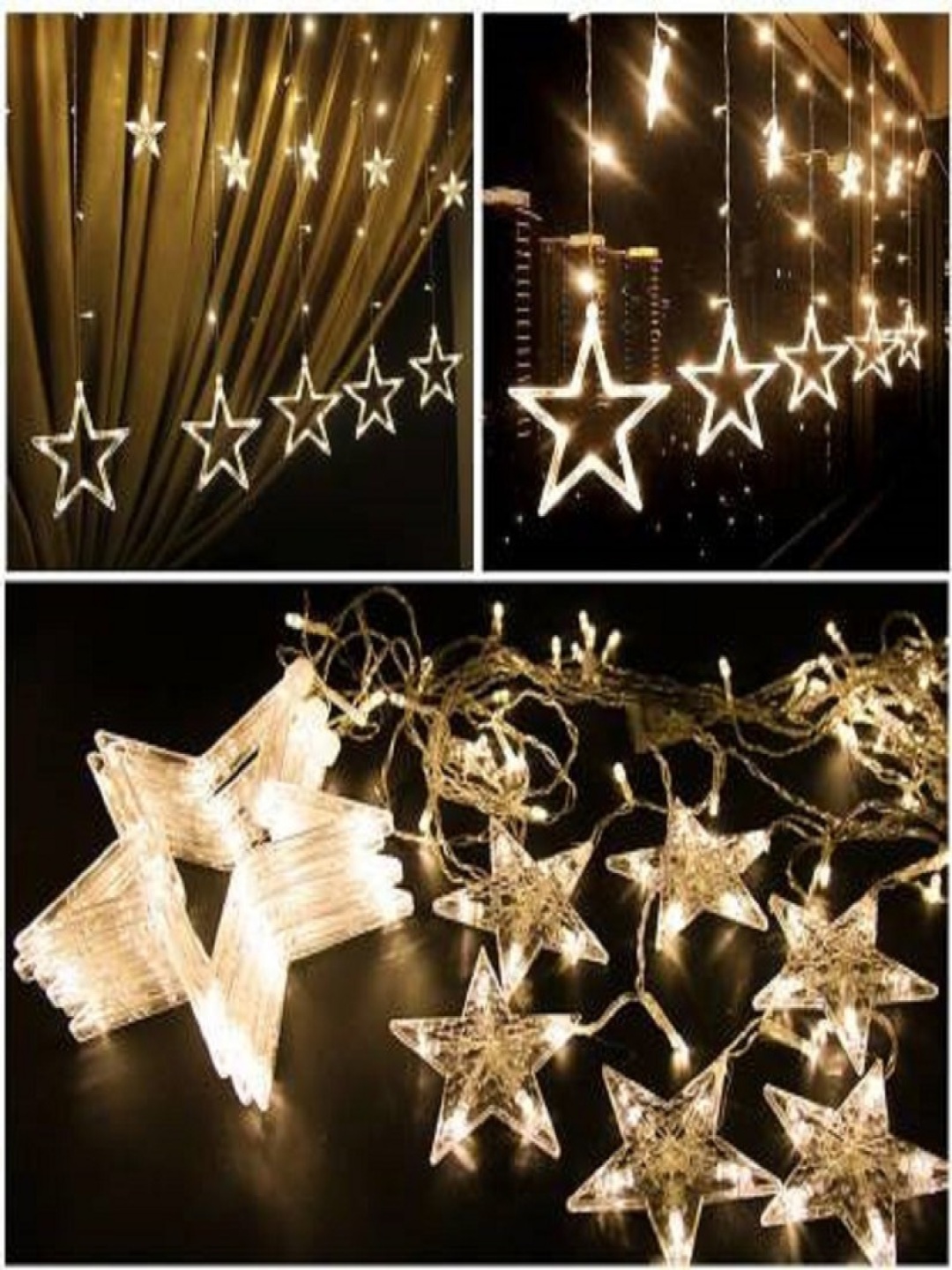 

SPARK WORLD Yellow Star-Shaped String Lights