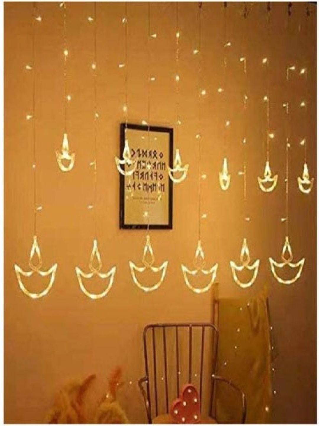 

SPARK WORLD Yellow Diya Shape String Lights