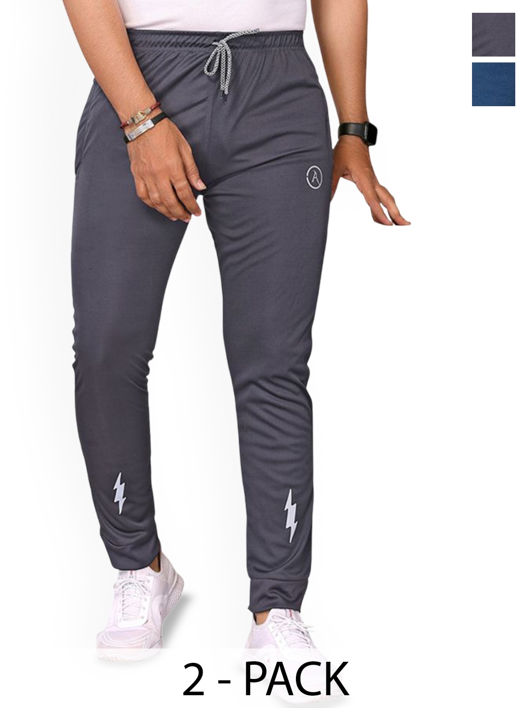 

Moda Rapido Men Pack Of 2 Mid Rise Joggers, Multi