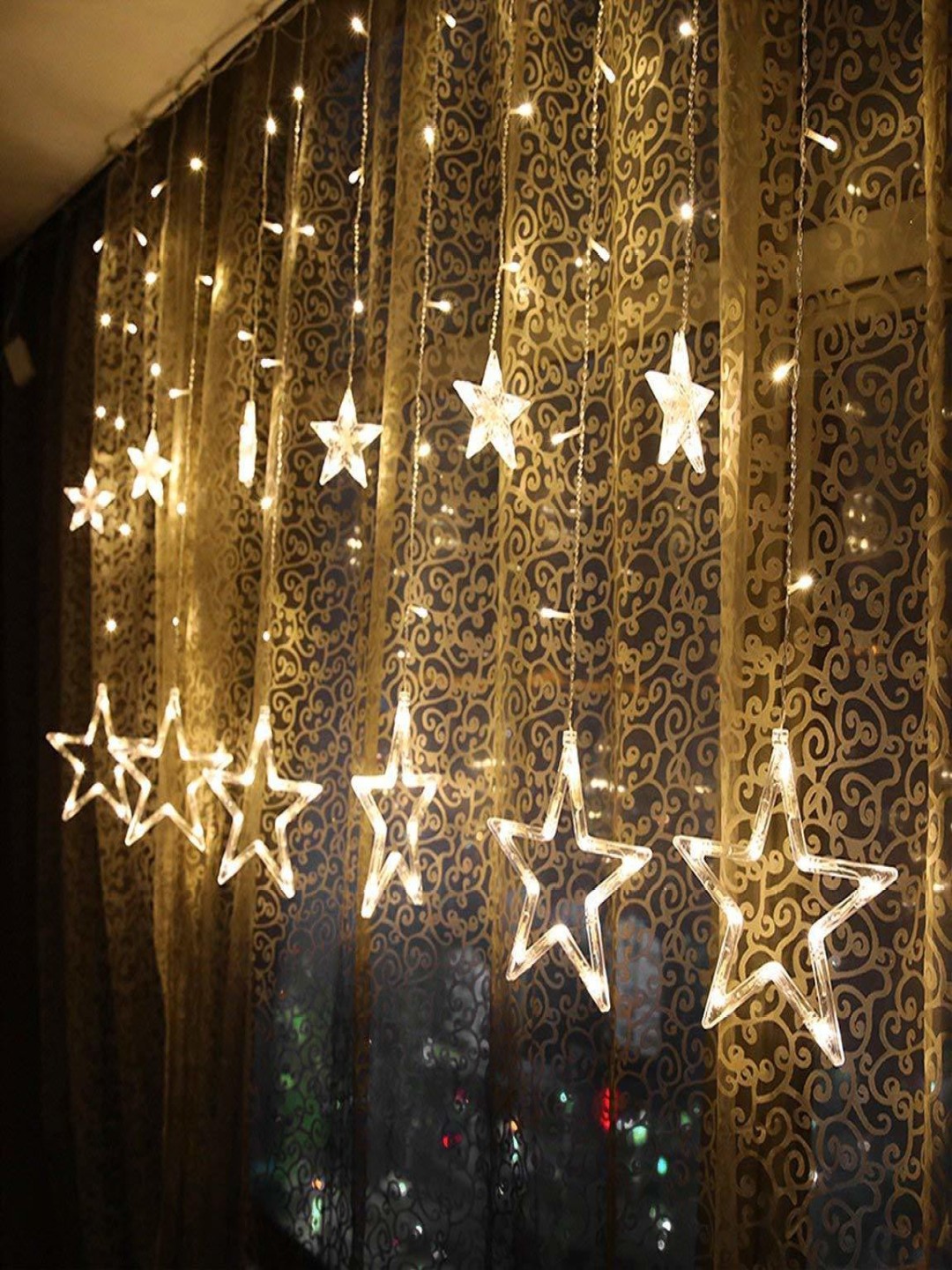 

SPARK WORLD Yellow Star Shaped String Lights