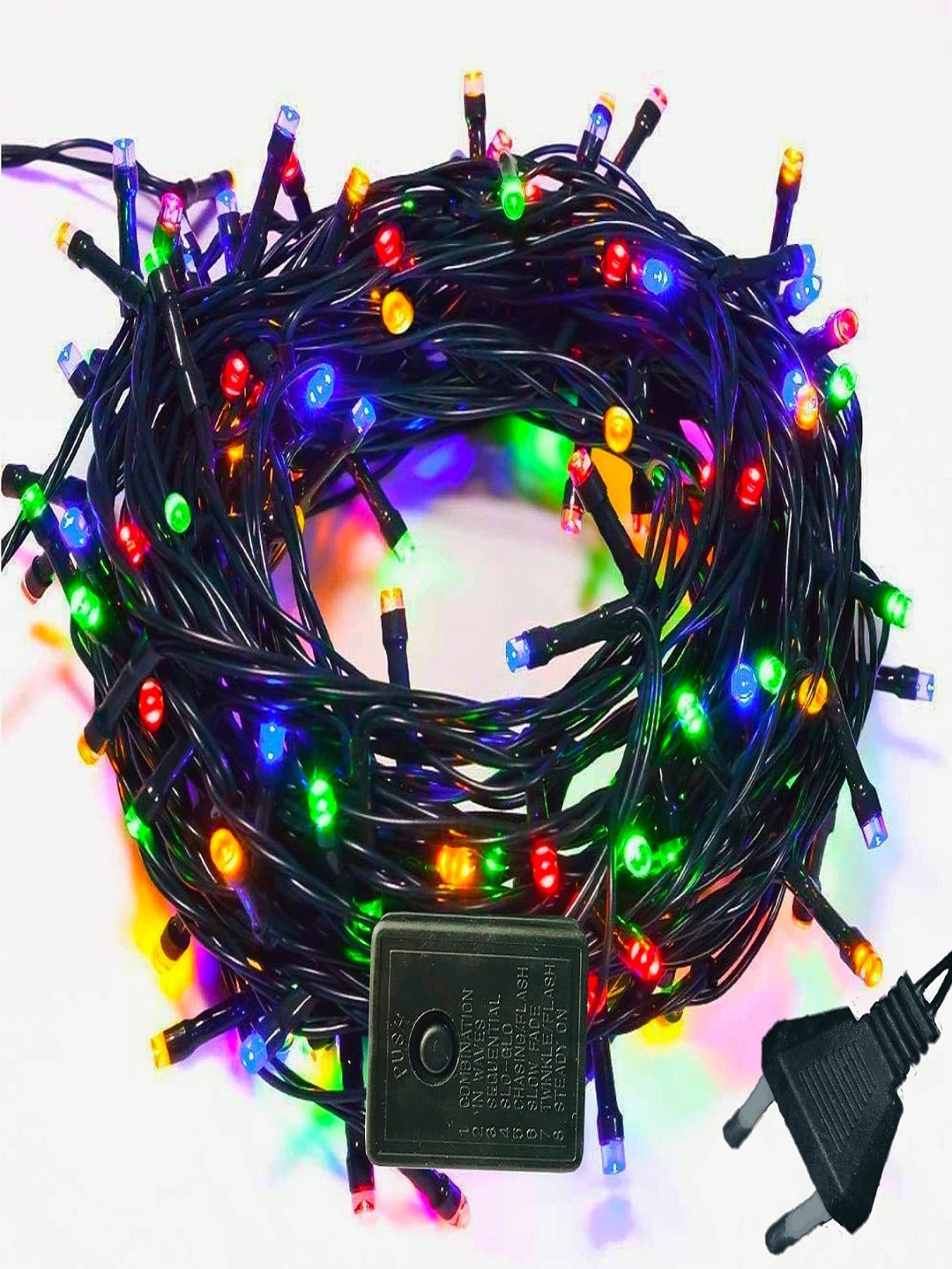 

SPARK WORLD Black & Red Rice Shape String Lights