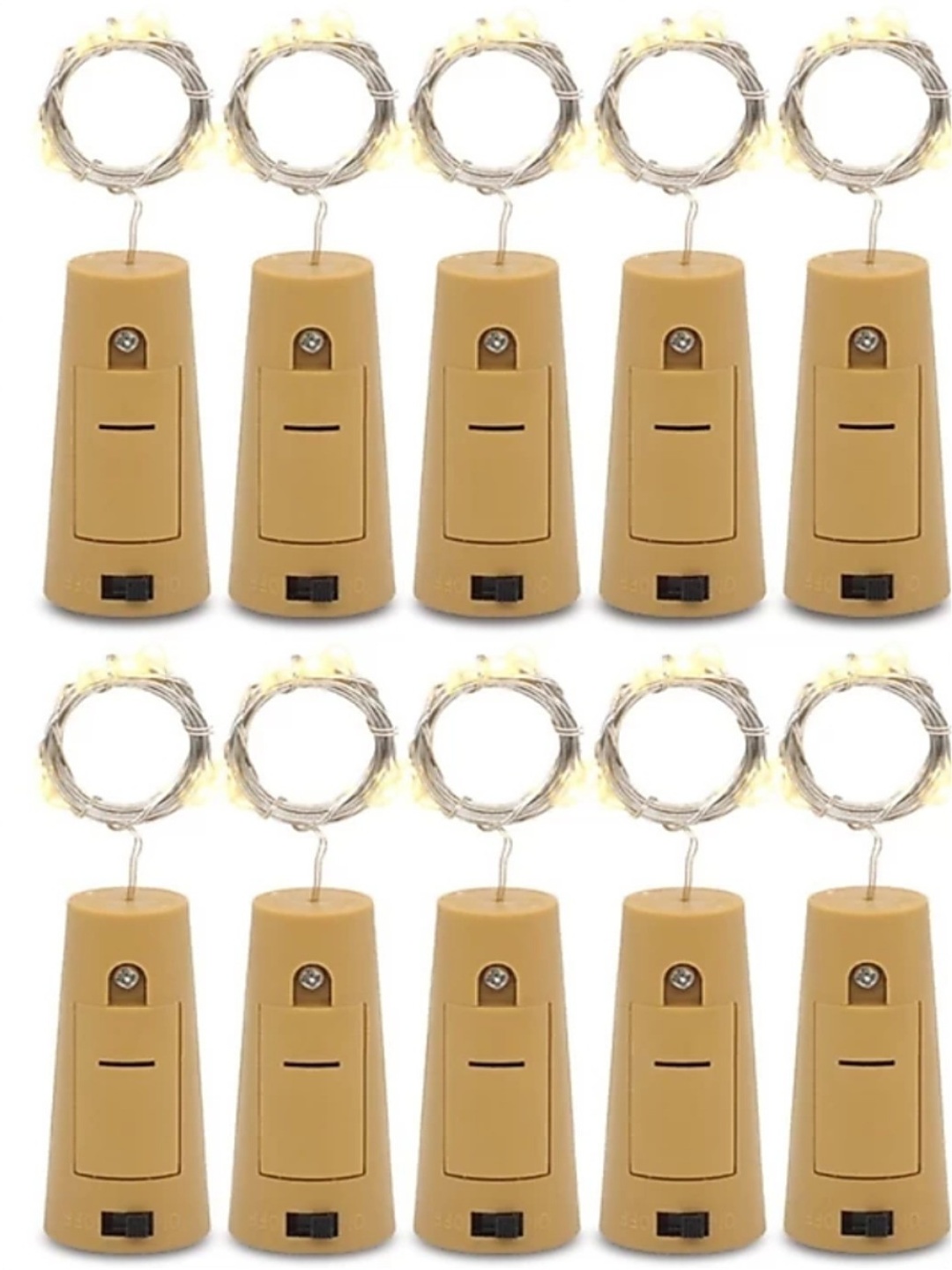 

SPARK WORLD Yellow 10 Pieces Cork LED String Lights