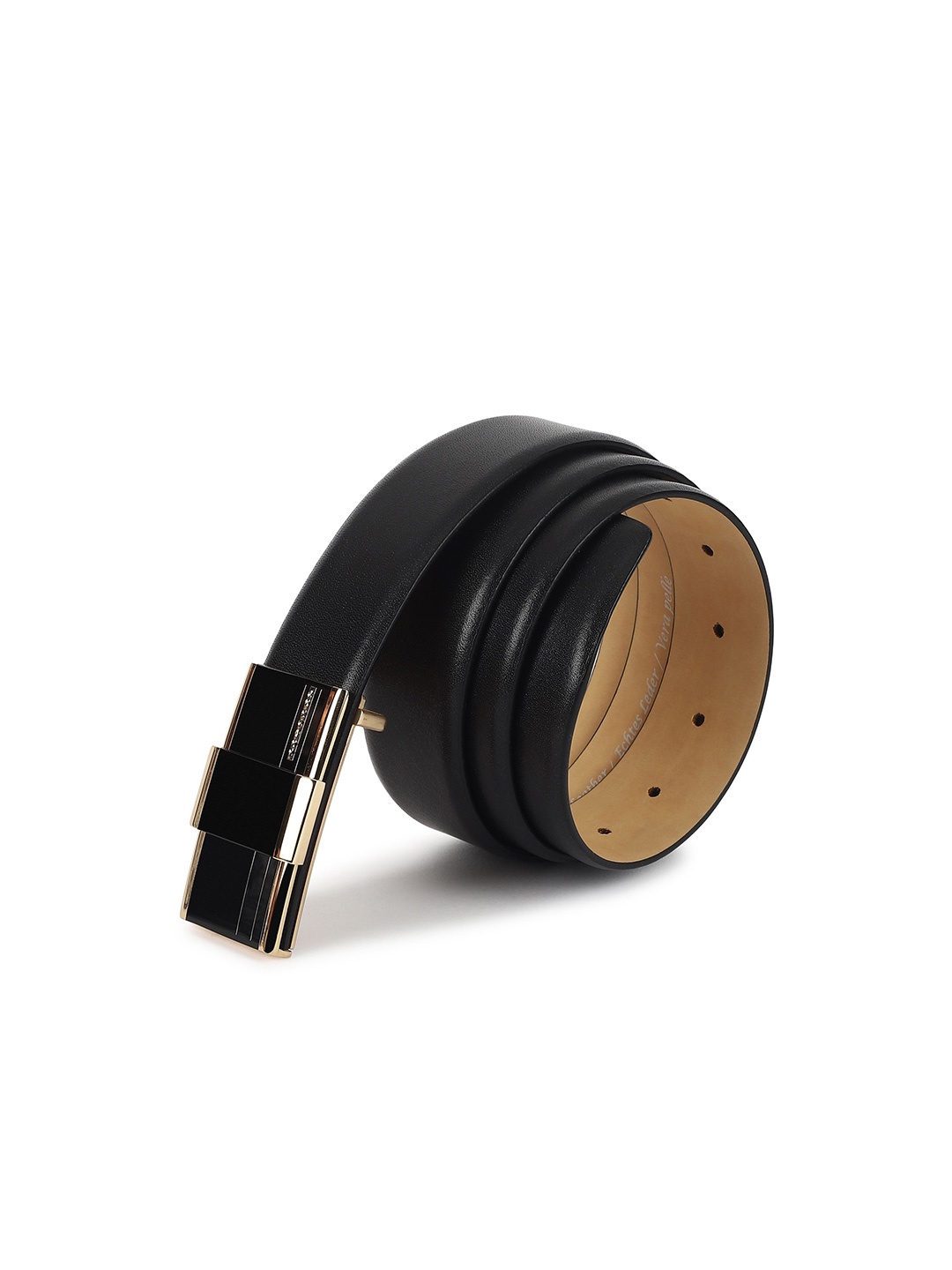 

GIL Men Leather Formal Belt, Black