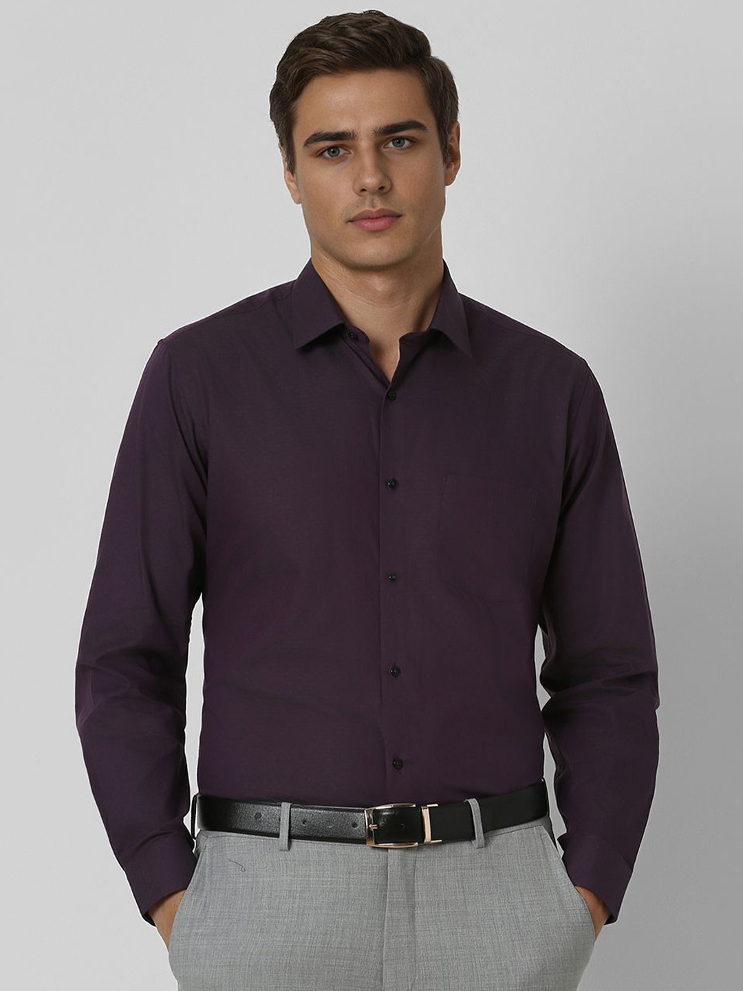 

Van Heusen Men Opaque Formal Shirt, Purple