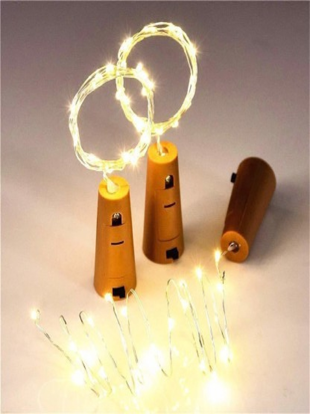 

SPARK WORLD Transparent Rice-Shaped String Lights, Yellow