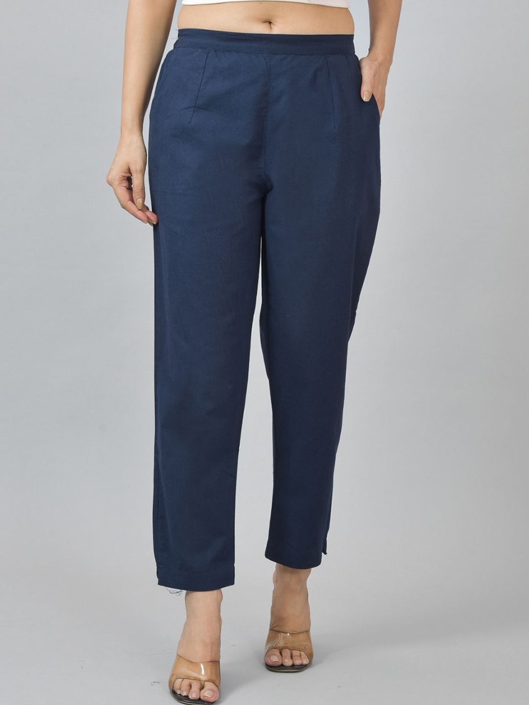 

GiftyBasket Women Relaxed Trousers, Navy blue