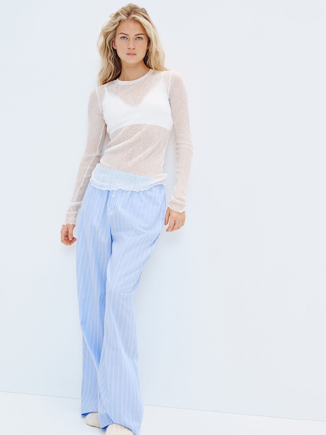 

H&M Cotton Pyjama Bottoms, Blue