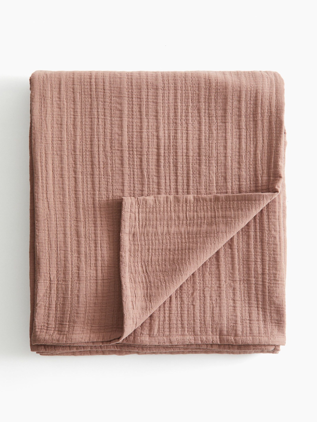 

H&M Brown Cotton Muslin Bedspread