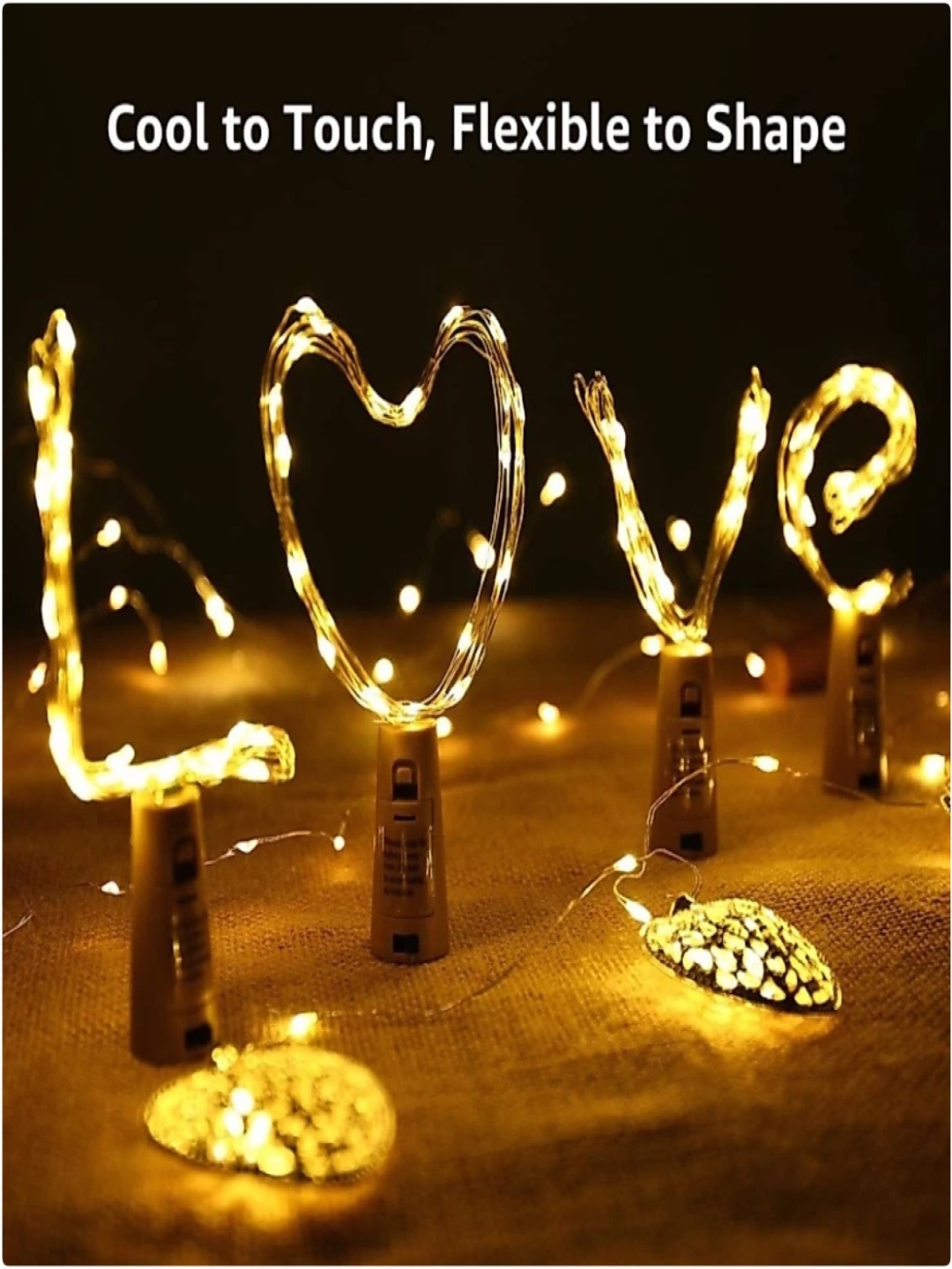 

SPARK WORLD Yellow 4 Pieces LED Cork Lights