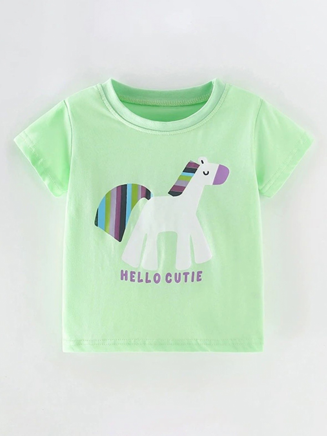 

LULU & SKY Girls Printed Applique T-shirt, Green