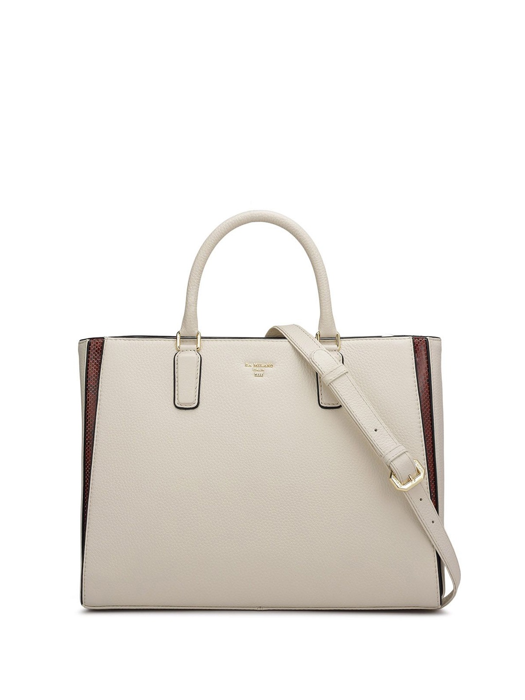 

Da Milano Leather Structured Satchel, White