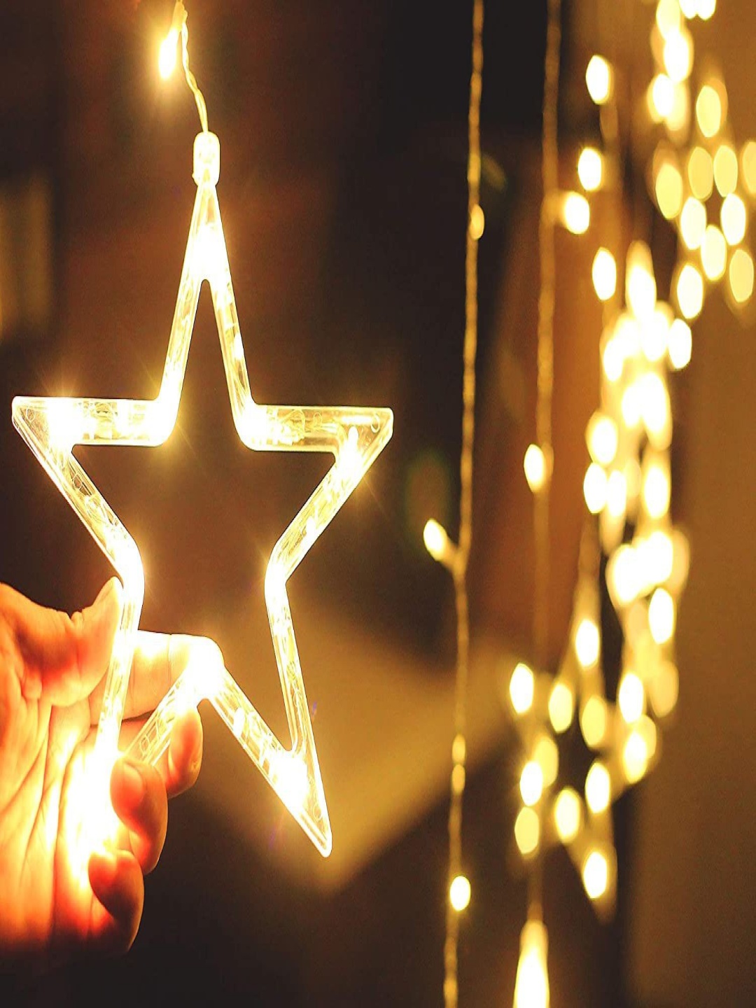 

SPARK WORLD Yellow 138 Star Shaped LED String Lights