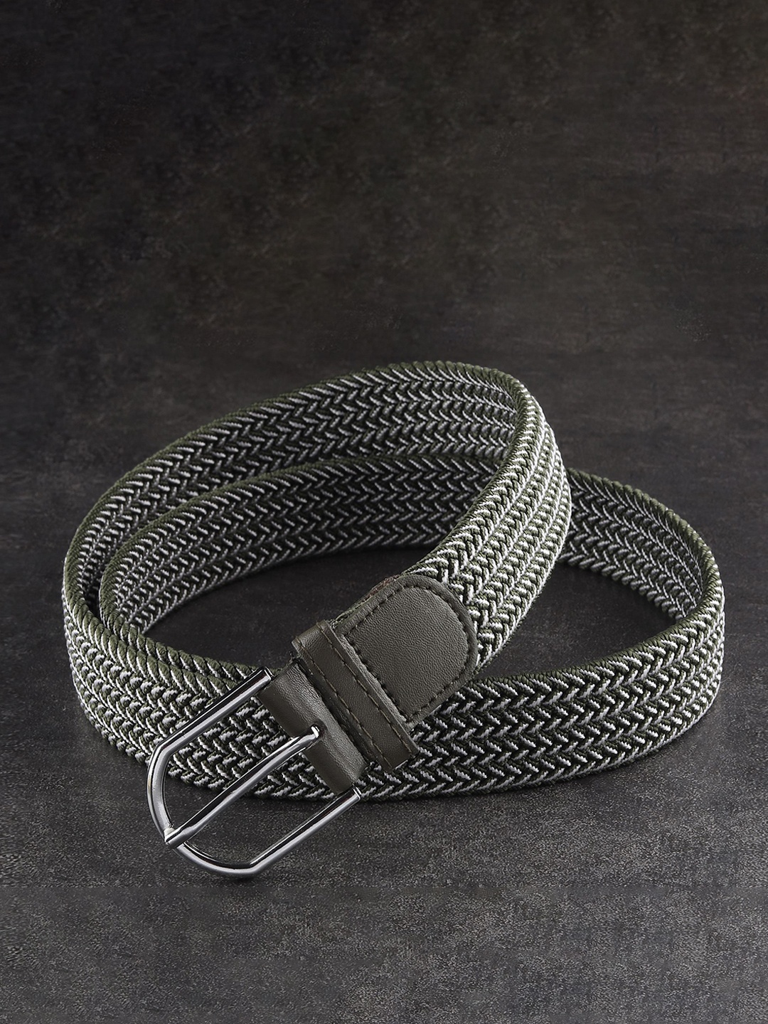 

Metronaut Men Braided Belt, Green