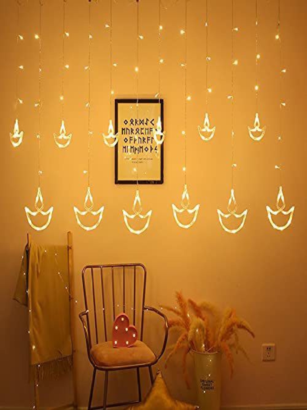 

ENORMITY Yellow Diya Shape String Lights