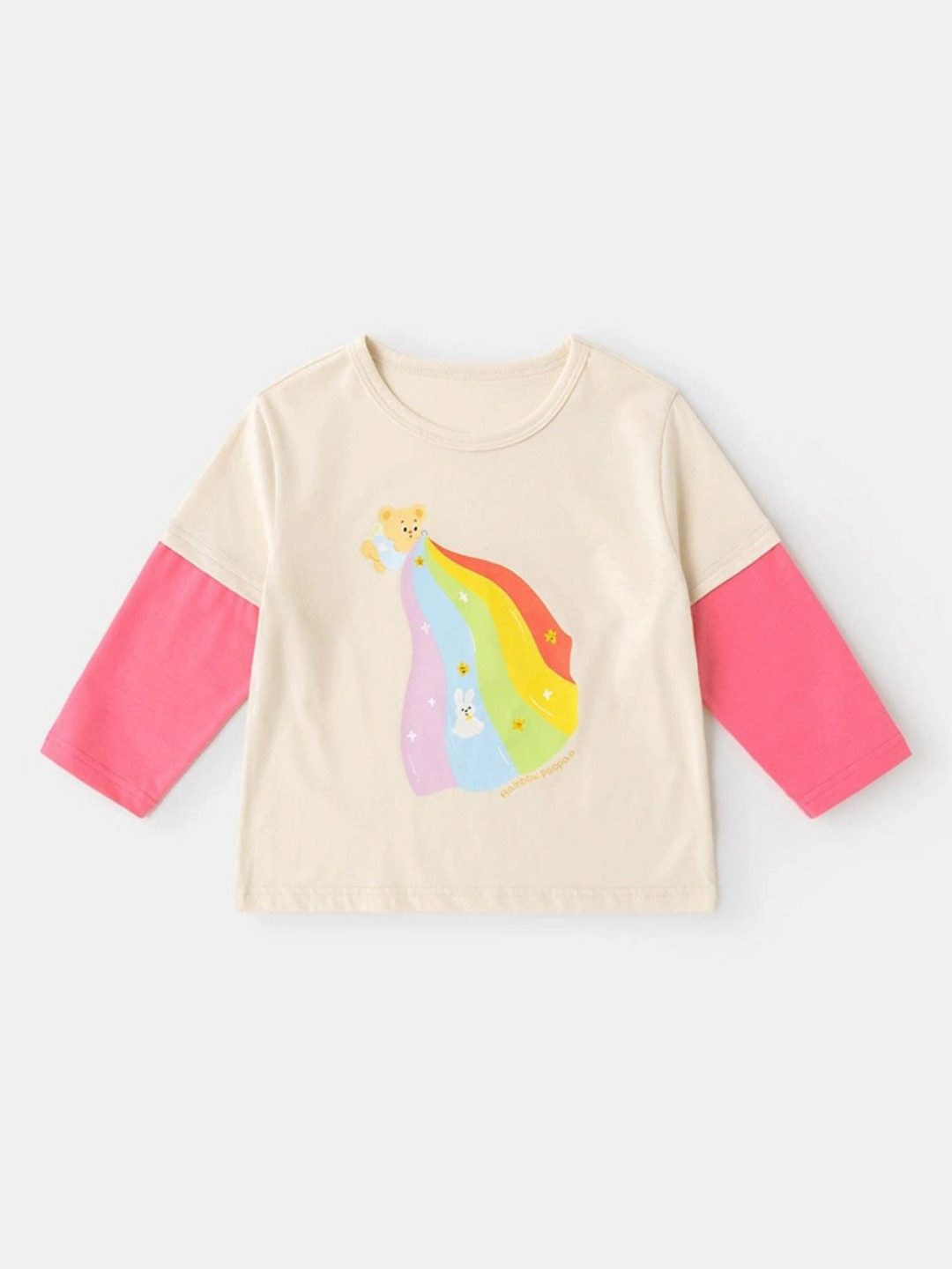 

LULU & SKY Girls Printed Applique T-shirt, Pink