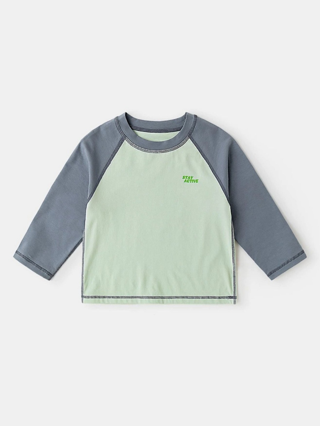 

LULU & SKY Girls Colourblocked T-shirt, Grey