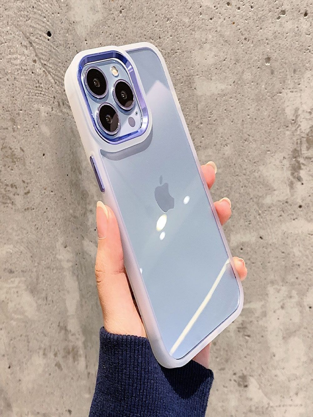

Luxury Kase Solid Printed iPhone 14 Pro Max Back Case Mobile Accessories, Blue