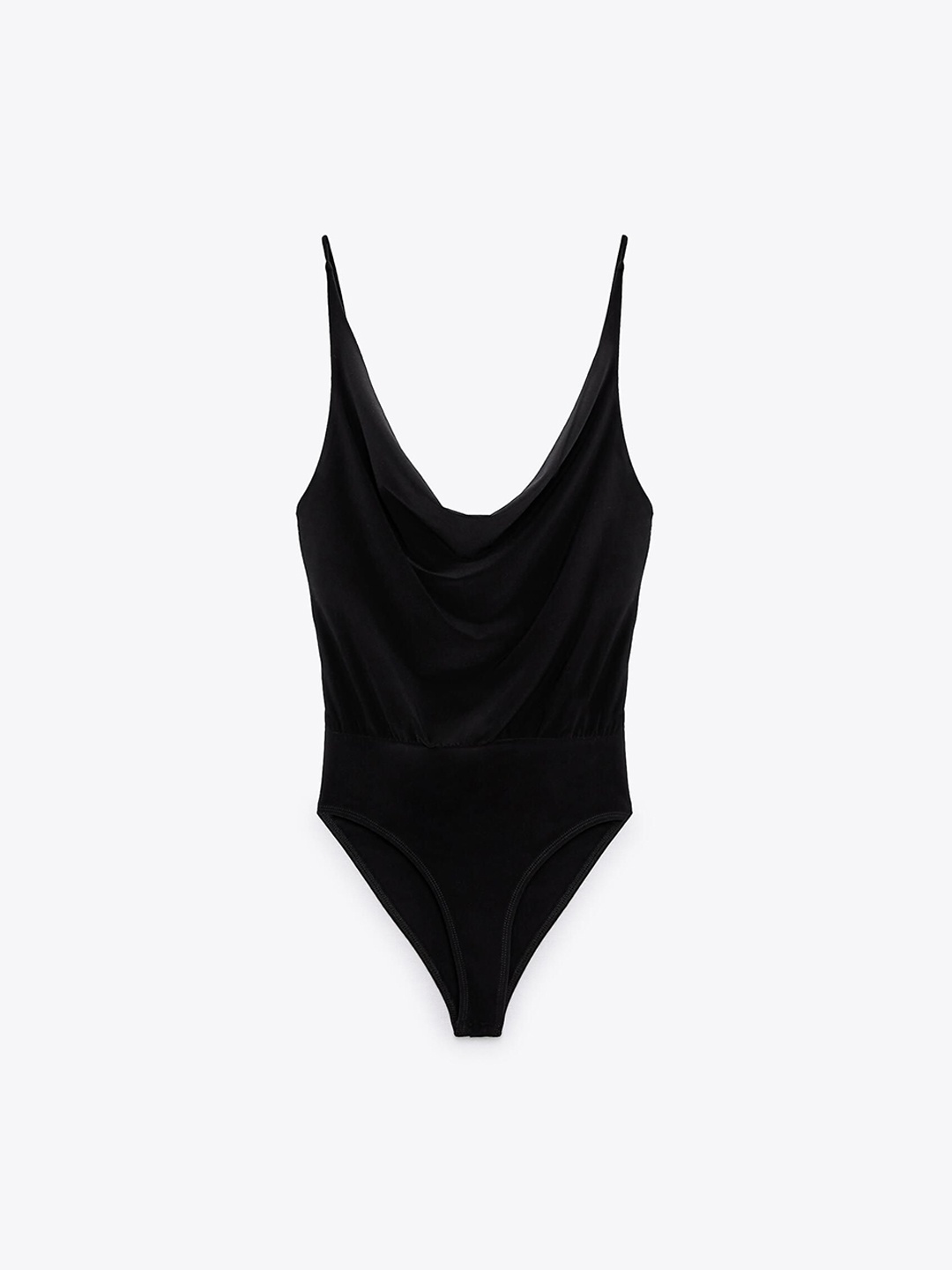 

ZARA Women Black Bodysuit