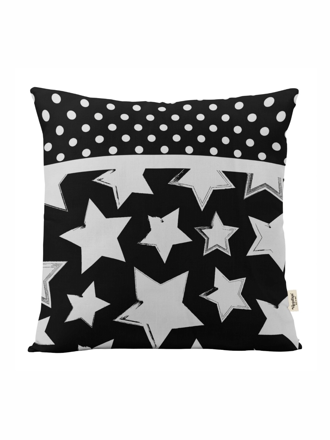 

Vargottam Black Set of 5 Geometric Square Cushion Covers