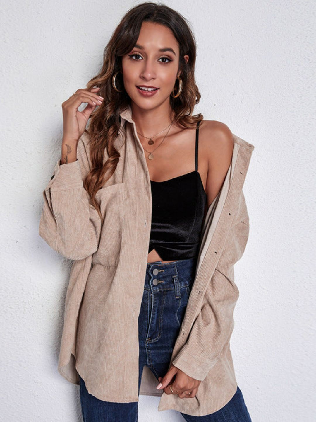 

Oh Rare Women Opaque Casual Shirt, Khaki