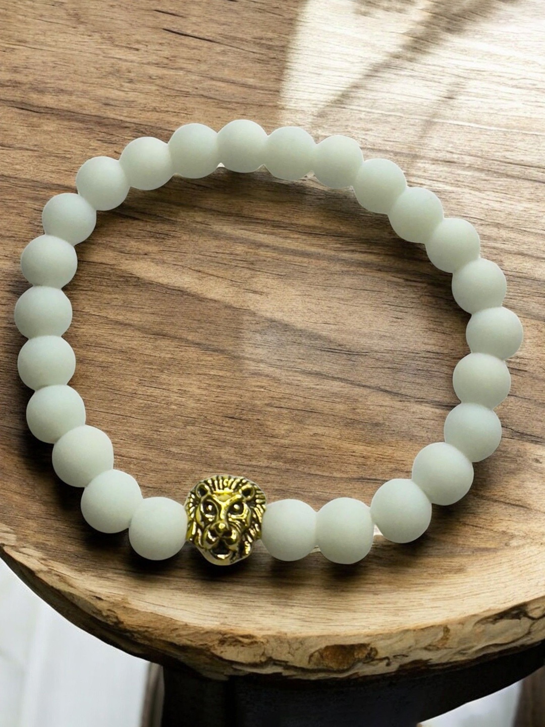 

AKLINA Artificial Beads Beaded Ceramic Elasticated Bracelet, White