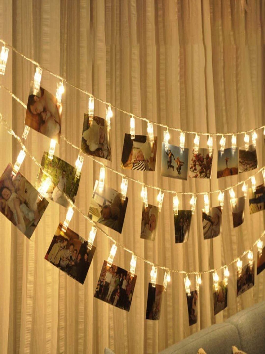 

SPARK WORLD Gold Toned LED String Lights