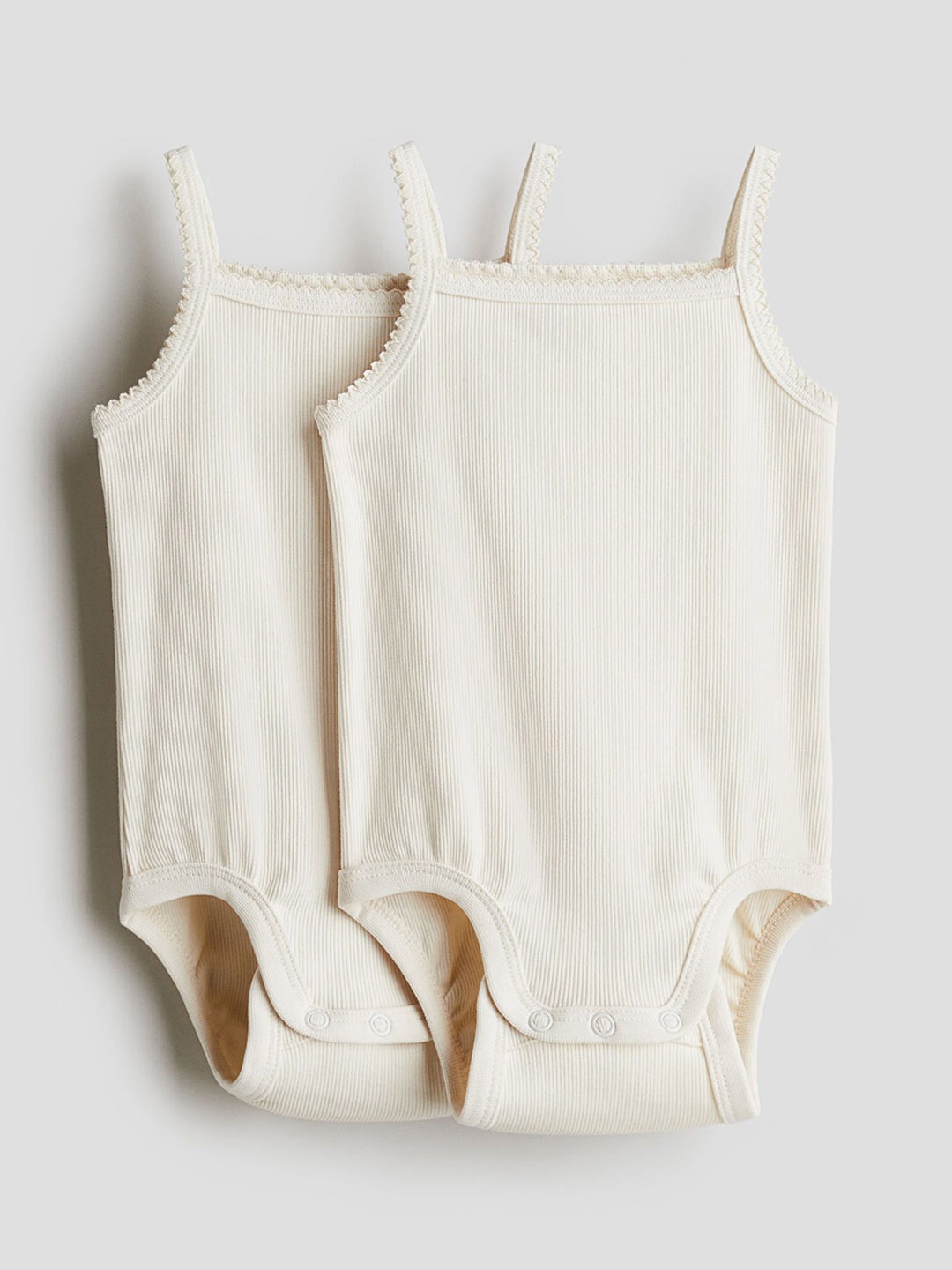 

H&M 2-Pack Pima Cotton Jersey Bodysuits, White