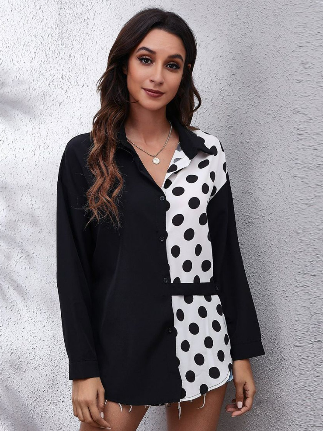 

Oh Rare Women Opaque Printed Casual Shirt, White