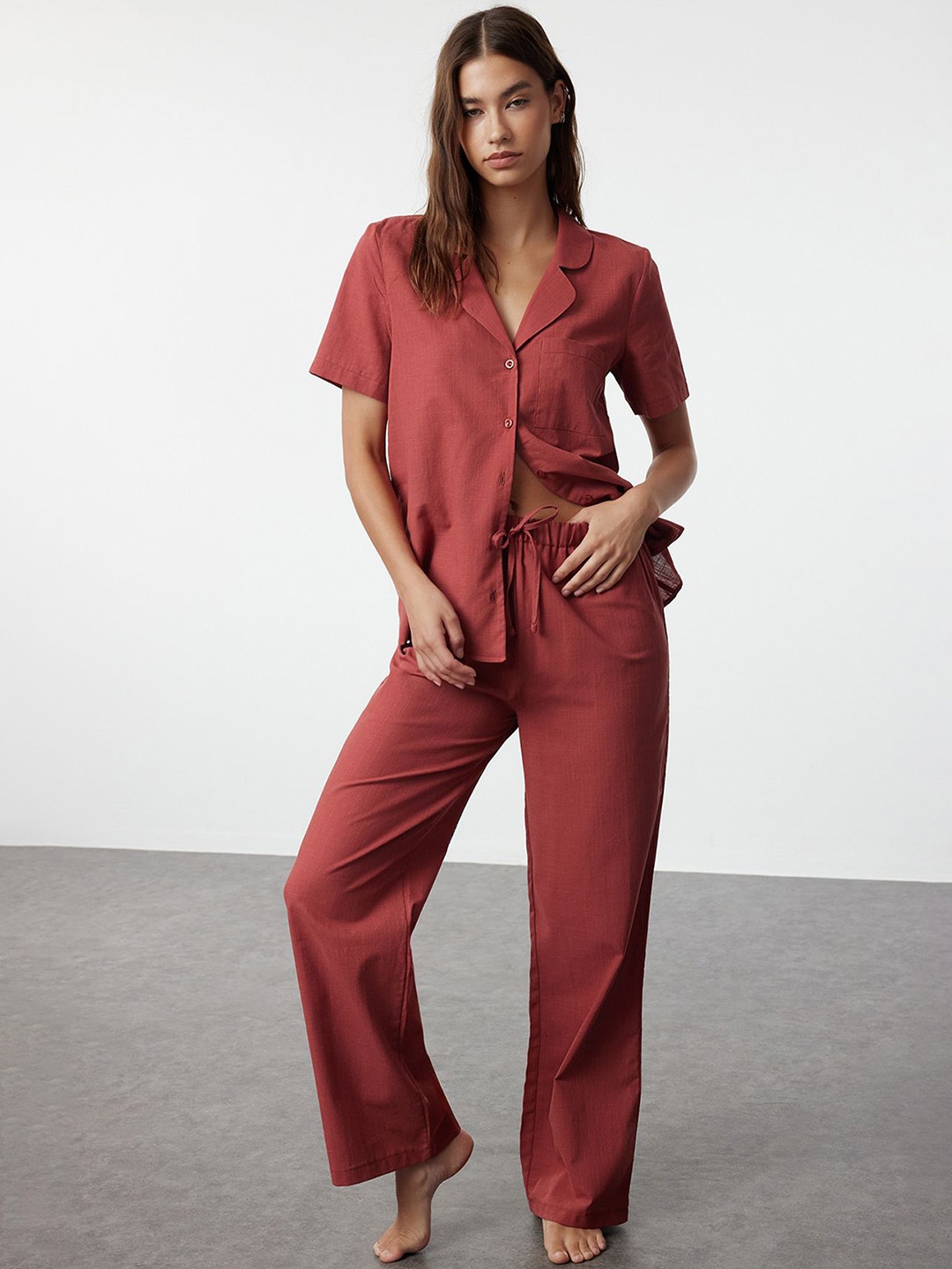 

Trendyol Women Night suit, Brown