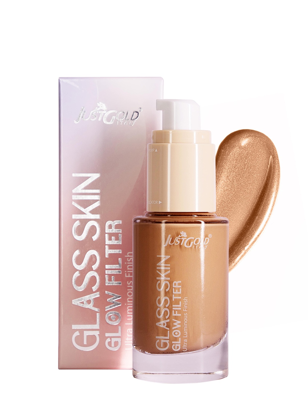 

JUSTGOLD Glass Skin Glow Filter Enriched With Vitamin E- 30 ml- Honey - GS104, Peach