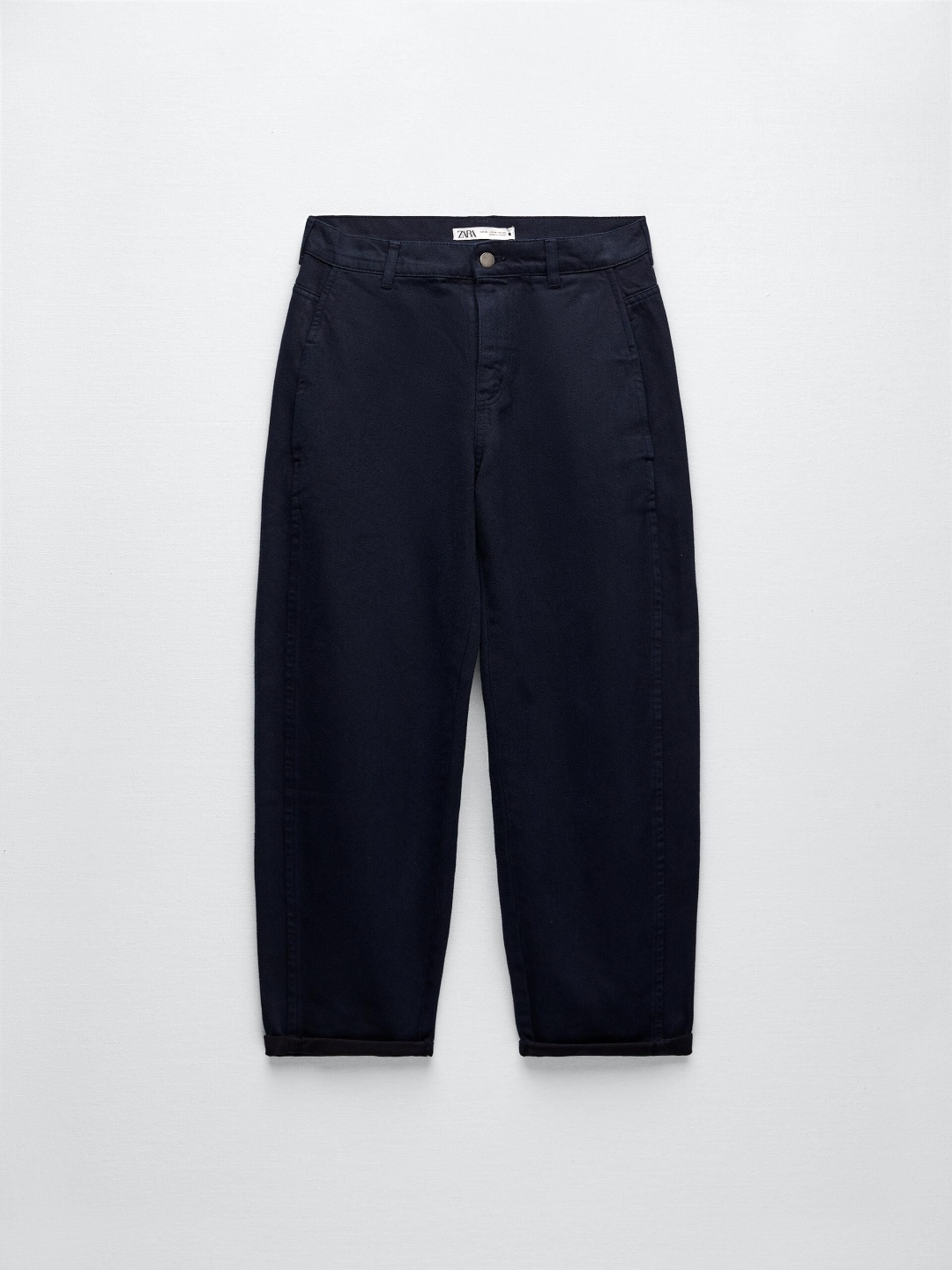 

ZARA Women Trousers, Navy blue