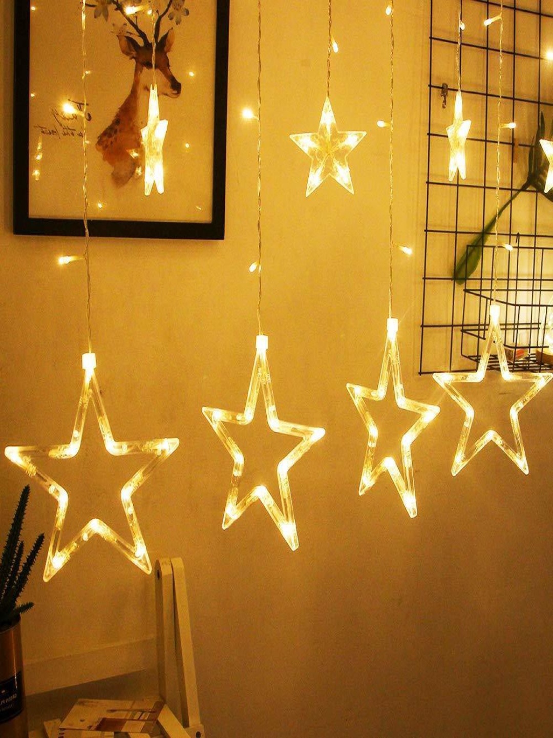 

SPARK WORLD Yellow Star Shaped LED String Lights